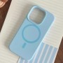 Чехол с MagSafe для iPhone 16 Pro Silicone Case, Premium, голубой