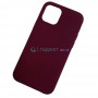 Чехол Silicone Case для Apple iPhone 12 / 12 Pro, марсала