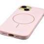 Magsafe Чехол для iPhone 12 / 12 Pro Fashio Silicone Case, с логотипом, розовый