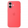 Magsafe Чехол для iPhone 17 Silicone Case, HiCopy, с логотипом Bright Guava Pink