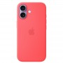 Magsafe Чехол для iPhone 17 Silicone Case, HiCopy, с логотипом Bright Guava Pink