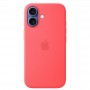 Magsafe Чехол для iPhone 17 Silicone Case, HiCopy, с логотипом Bright Guava Pink