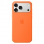 Magsafe Чехол для iPhone 17 Pro Max Silicone Case, HiCopy, с логотипом, оранжевый