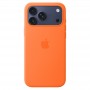 Magsafe Чехол для iPhone 17 Pro Max Silicone Case, HiCopy, с логотипом, оранжевый