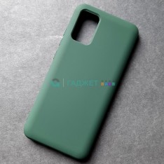 Cиликоновый чехол для Samsung A02S, темно-зеленый