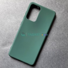 Силиконовый чехол для Samsung A72, темно-зеленый