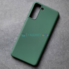 Cиликоновый чехол для Samsung S21 Plus, темно-зеленый