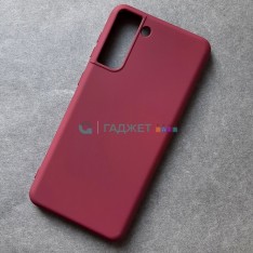 Cиликоновый чехол для Samsung S21 Plus, марсала