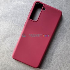 Cиликоновый чехол для Samsung S21, марсала