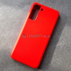 Cиликоновый чехол для Samsung S21, красный