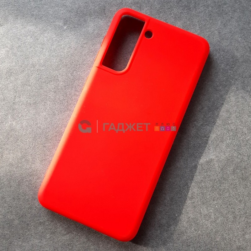 Cиликоновый чехол для Samsung S21, красный Cиликоновый чехол для Samsung S21, красный