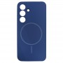 Magsafe Чехол для Samsung S25 Fashio Silicone Case, темно-синий