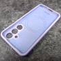 Magsafe Чехол для Samsung S25 Fashio Silicone Case, фиолетовый
