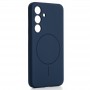 Magsafe Чехол для Samsung S25 Fashio Silicone Case, темно-синий