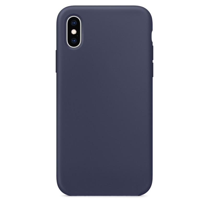 Силиконовый чехол Silicone Case для Apple iPhone X / XS №20 (темно-синий)