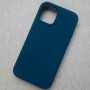 Чехол для iPhone 12 / 12 Pro, Silicone Case Premium морская волна