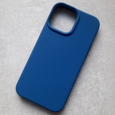 Чехол для iPhone 13 Pro Max, Silicone Case Premium синий
