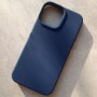Чехол для iPhone 13 Pro Max, Silicone Case Premium темно-синий