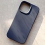 Чехол для iPhone 13 Pro Max, Silicone Case Premium темно-синий матовый