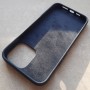 Чехол для iPhone 13 Pro Max, Silicone Case Premium темно-синий матовый