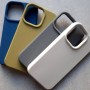 Чехол для iPhone 13 Pro, Silicone Case Premium античный белый