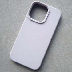 Чехол для iPhone 13 Pro, Silicone Case Premium бледно-сиреневый