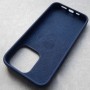 Чехол для iPhone 13 Pro, Silicone Case Premium темно-синий матовый