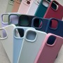 Чехол для iPhone 13, Silicone Case Premium бледно-оливковый