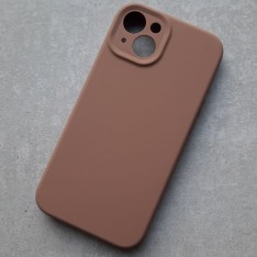Чехол для iPhone 13, Silicone Case Premium бежево-коричневый