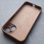 Чехол для iPhone 13, Silicone Case Premium бежево-коричневый
