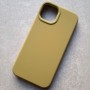 Чехол для iPhone 13, Silicone Case Premium оливковый