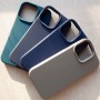 Чехол для iPhone 14 Pro Max, Silicone Case Premium темно-синий