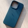 Чехол для iPhone 14 Pro Max, Silicone Case Premium морская волна