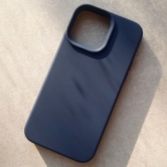 Чехол для iPhone 14 Pro Max, Silicone Case Premium темно-синий