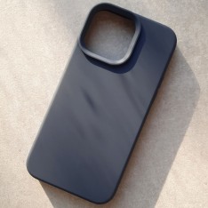 Чехол для iPhone 14 Pro Max, Silicone Case Premium темно-синий матовый