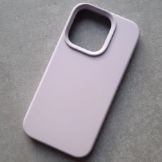 Чехол для iPhone 14 Pro, Silicone Case Premium бледно-сиреневый