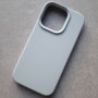 Чехол для iPhone 14 Pro, Silicone Case Premium светло серый