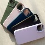 Чехол для iPhone 14, Silicone Case Premium хаки