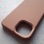 Чехол для iPhone 14, Silicone Case Premium бежево-коричневый