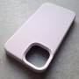 Чехол для iPhone 14, Silicone Case Premium бледно-сиреневый