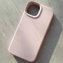 Чехол для iPhone 14, Silicone Case Premium розовый песок