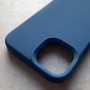 Чехол для iPhone 14, Silicone Case Premium синий
