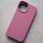 Чехол для iPhone 14, Silicone Case Premium светлая марсала