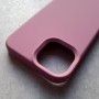 Чехол для iPhone 14, Silicone Case Premium светлая марсала
