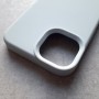Чехол для iPhone 14, Silicone Case Premium светло-серый
