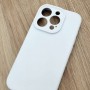 Силиконовый чехол с magsafe для iPhone 15 Pro, защита камеры, белый