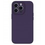 Силиконовый чехол с magsafe для iPhone 15 Pro, защита камеры, фиолетовый