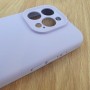Силиконовый чехол с magsafe для iPhone 15 Pro, защита камеры, сиреневый