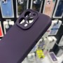 Силиконовый чехол с magsafe для iPhone 15 Pro, защита камеры, фиолетовый