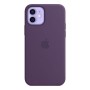 Чехол с MagSafe для iPhone 12 / 12 Pro,  Silicone Case темно-фиолетовый